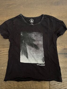 Volcom Kids Black Palm Tree Graphic Tee